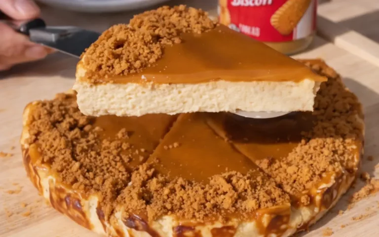 High Protein Biscoff Cheesecake