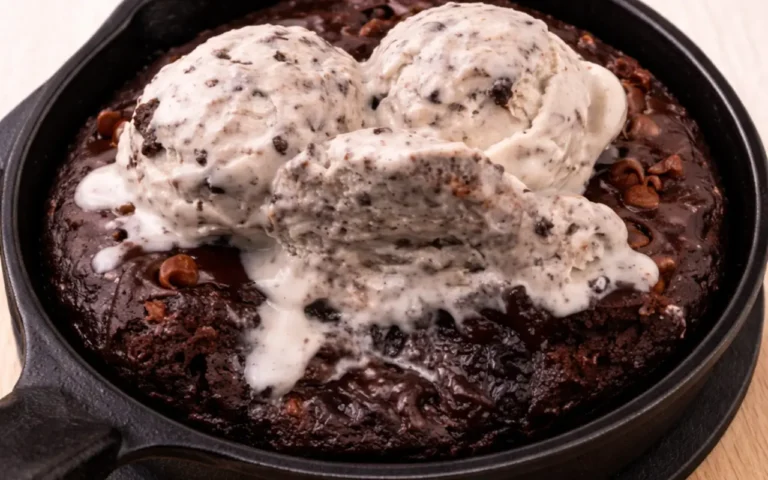 Triple Chocolate Skillet Brownie