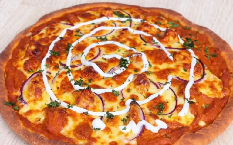 High Protein Butter Chicken Pizza