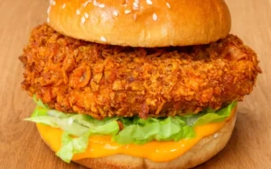 High protein kfc zinger burger