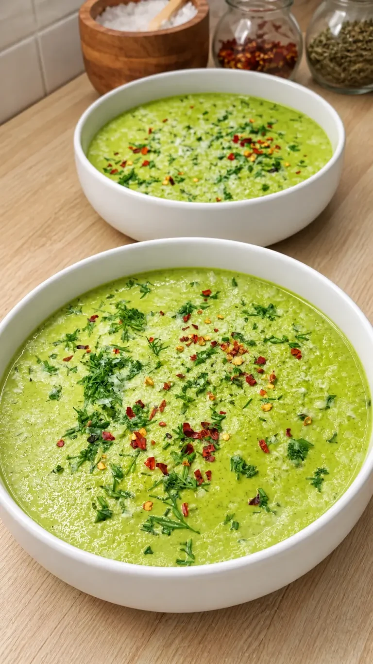 High protein broccoli feta soup